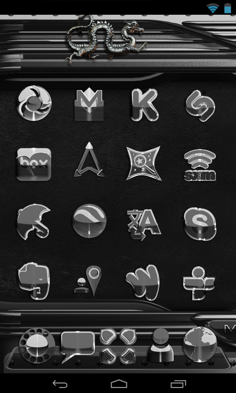 NEXT theme dragon silver Screen 2