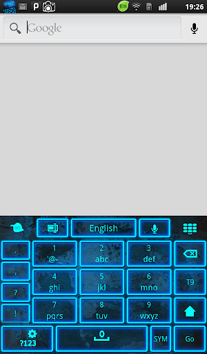 【免費個人化App】Sky Blue Neon Keyboard Theme-APP點子