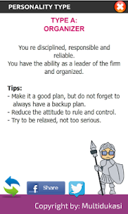 Personality Test Screenshots 2