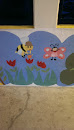 Happy Butterfly and Hardworking Bee Mural