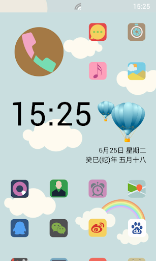 Launcher 8 theme:Blue Sky