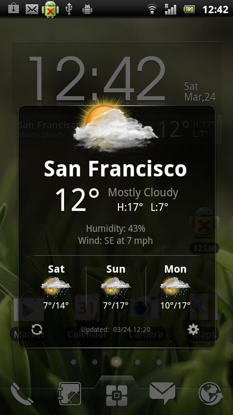 EZ Clock &amp; Weather Widget Screen 2