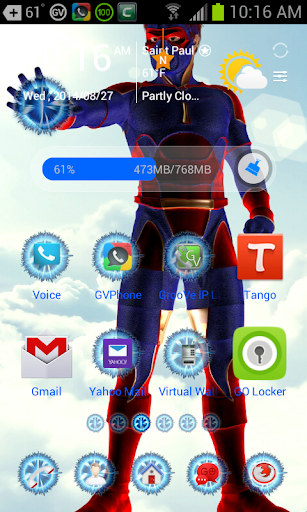 3D RedRobin Go Launcher Theme