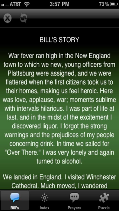 Android application Big Book Alcoholics Anonymous screenshort