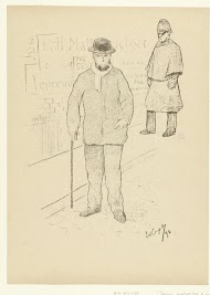 Portret van dichter Paul Verlaine in Londen