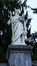 Lourdes Statue Avec Colombes