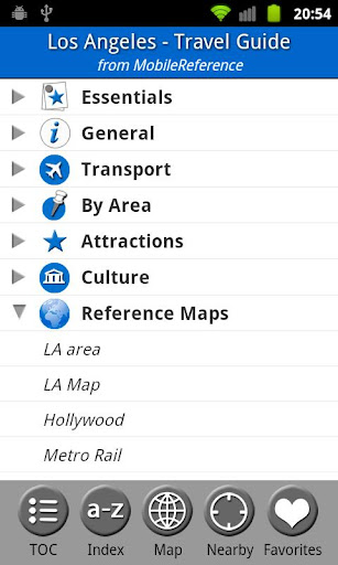 Los Angeles Travel Guide Map