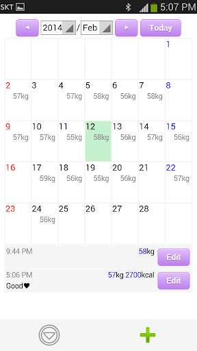 减肥日记（减肥日历）
