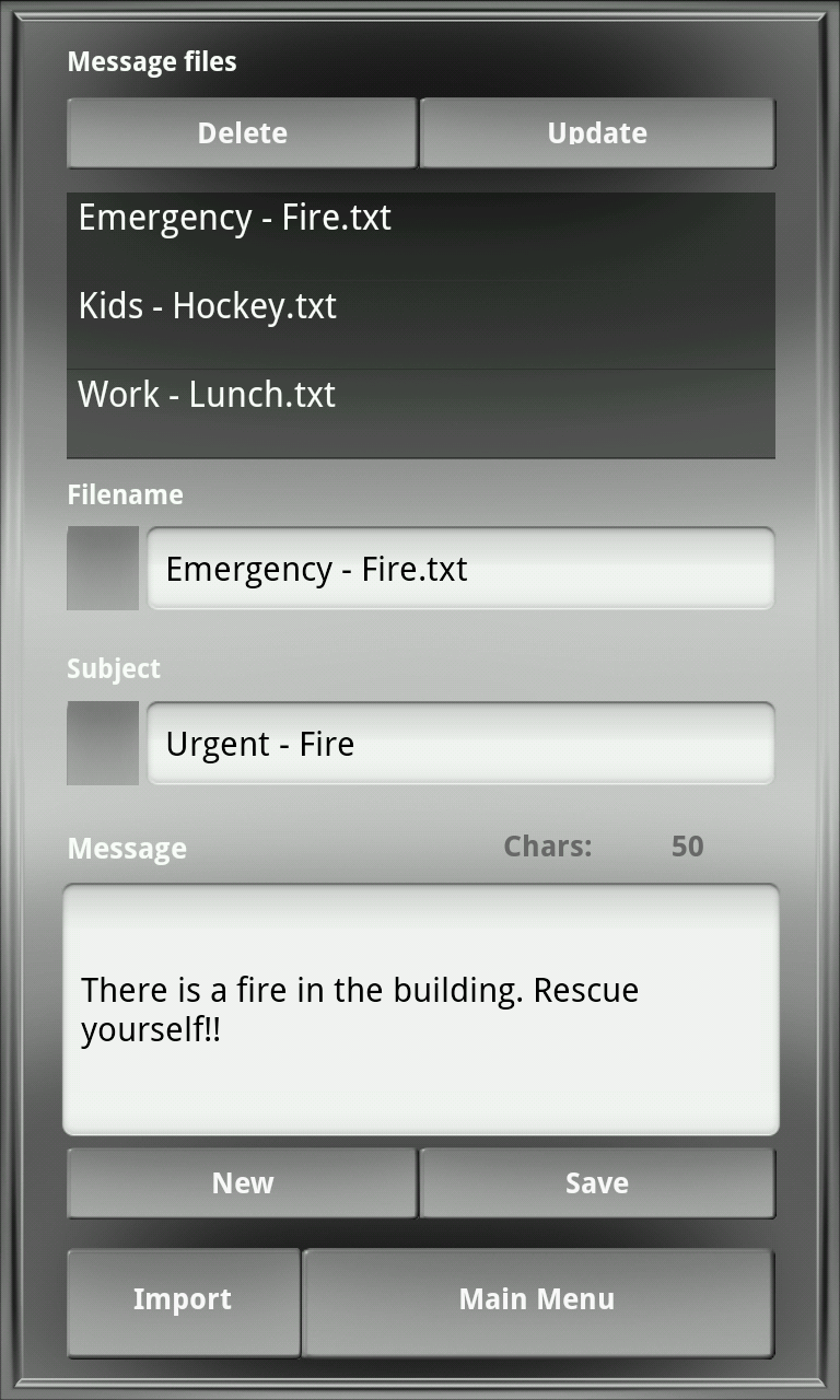 Group SMS Screen 2