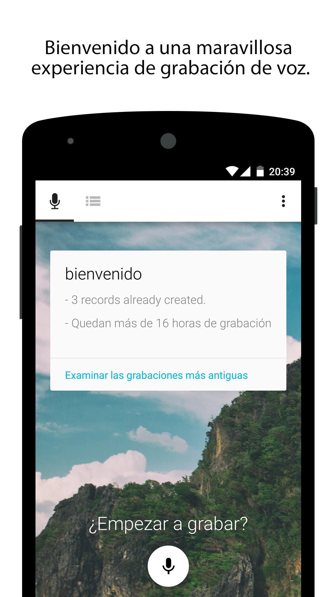 Android application Voice Recorder screenshort