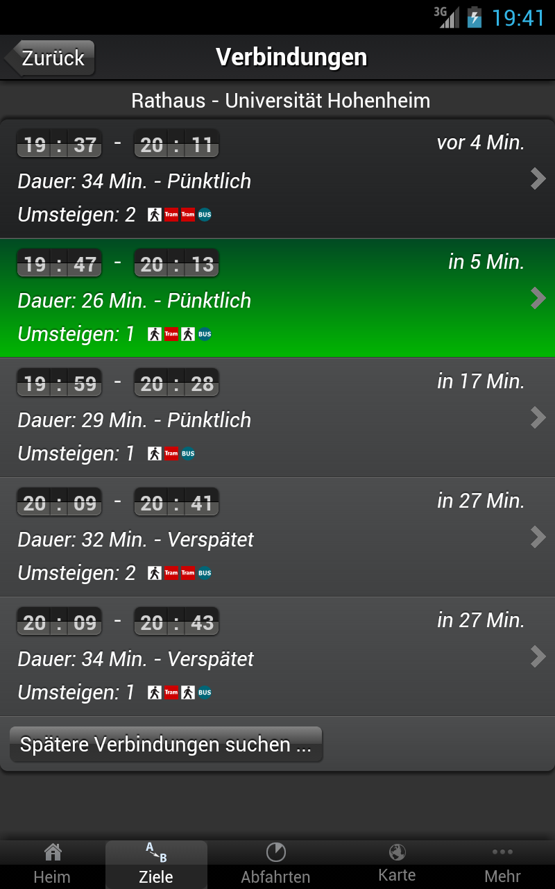 A+ Fahrplan Stuttgart Screen 3