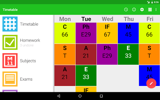 【免費生產應用App】Timetable-APP點子