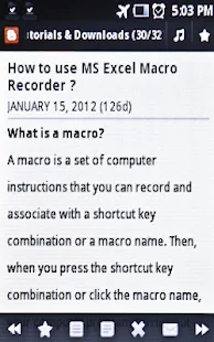 Learn MS Excel Tips & Tricks - screenshot thumbnail
