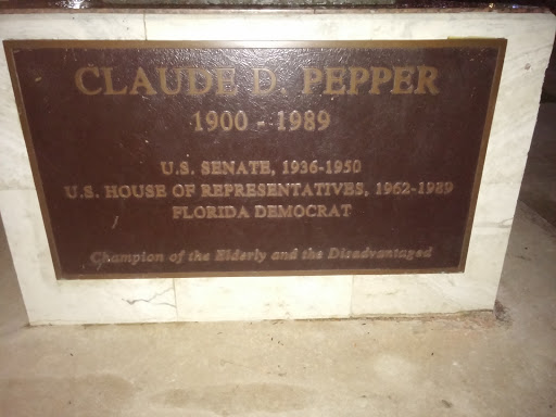 Claude Pepper Memorial Plaque 
