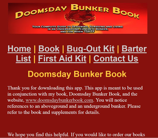 Doomsday Bunker Book App