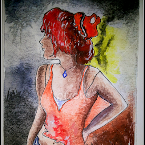 The Girl.. by Pinaki Ranjan Das - Painting All Painting