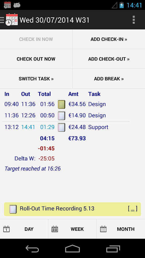 Time Recording Timesheet App Android Apps on Google Play
