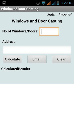 Windows DoorCasting Calculator