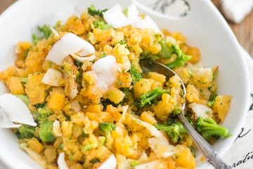 Rustic Coconut Rutabaga Mash