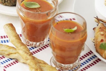 Roasted red pepper shots