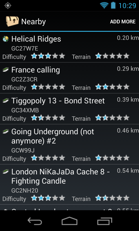 Geocache Hunter Screen 2