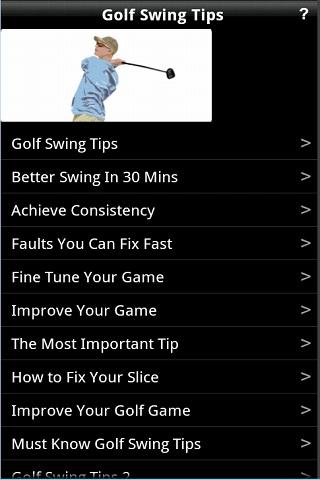 Golf Swing Tips