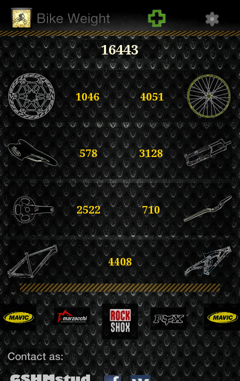 Bike Weight Screen 1
