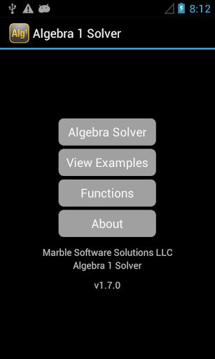 Algebra 1 Solver