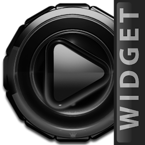 Poweramp widget Black Glow