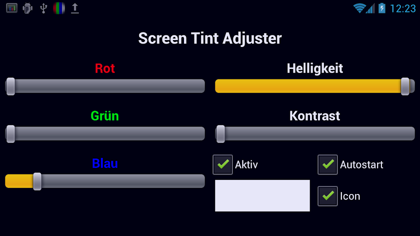 Screen Tint Adjuster Screen 2