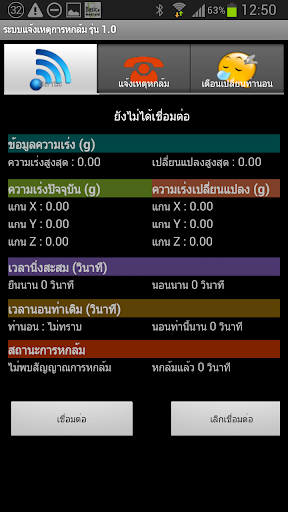 ระบบแจ้งเหตุการหกล้ม 1.0