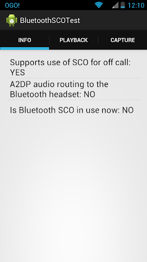 Bluetooth SCO Test
