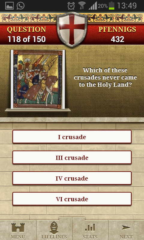 Genius Quiz Middle Ages Screen 3