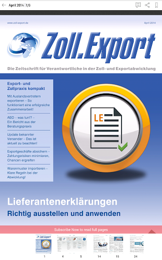 【免費商業App】Zoll.Export-APP點子