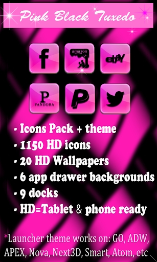 Pink BlkTux icon pack