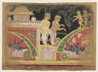 Krishna gooit de wagen omver