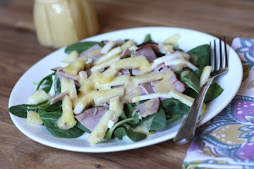 Hawaiian Salad with Pineapple Balsamic Salad Dressing