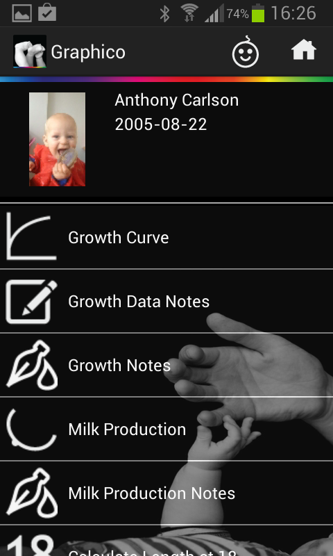 Graphico Baby Growth Charts Screen 3
