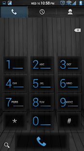 Black Wood Blue CM11 Theme - screenshot thumbnail