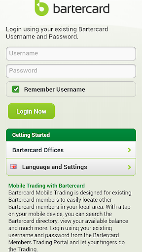 Bartercard Mobile Application