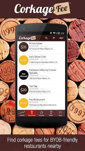 CorkageFee - Wine App - BYOB