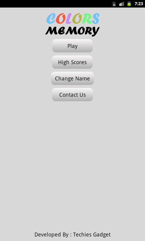Android application Colors Memory Game Pro screenshort