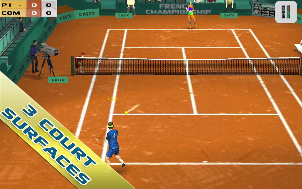 Android application Cross Court Tennis screenshort
