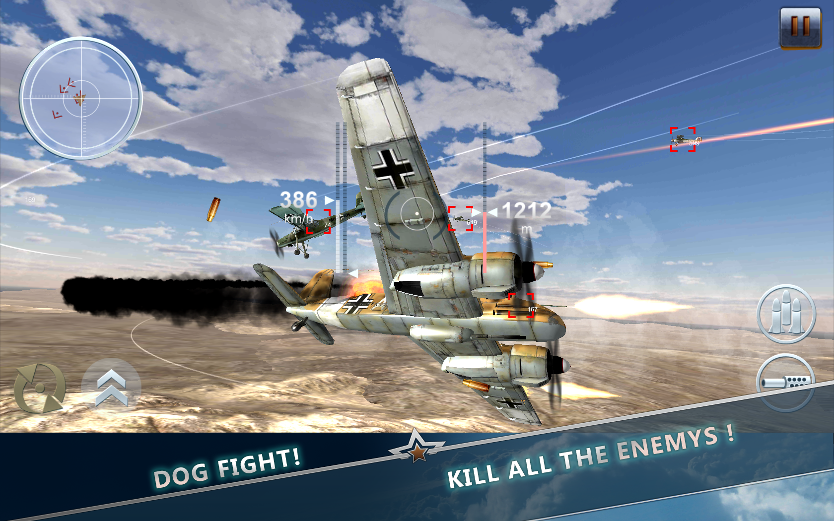 Android application WW2 Aircraft Battle 3D screenshort