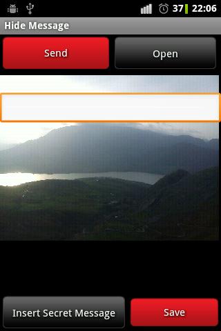 Android application Hide Message in Pictures screenshort