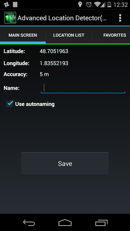    AdvancedLocationDetector (GPS)- screenshot  