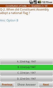 Free Download Constitution of India 2017 MCQ APK