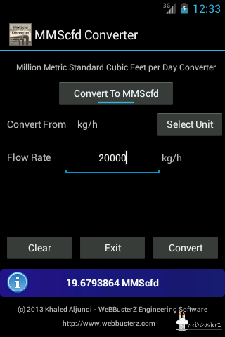MMScfd Converter Free