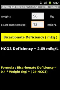 Clinical Lab HCO3 Deficiency