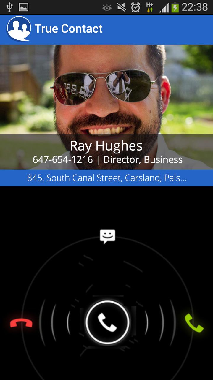 Android application True Contact Pro screenshort